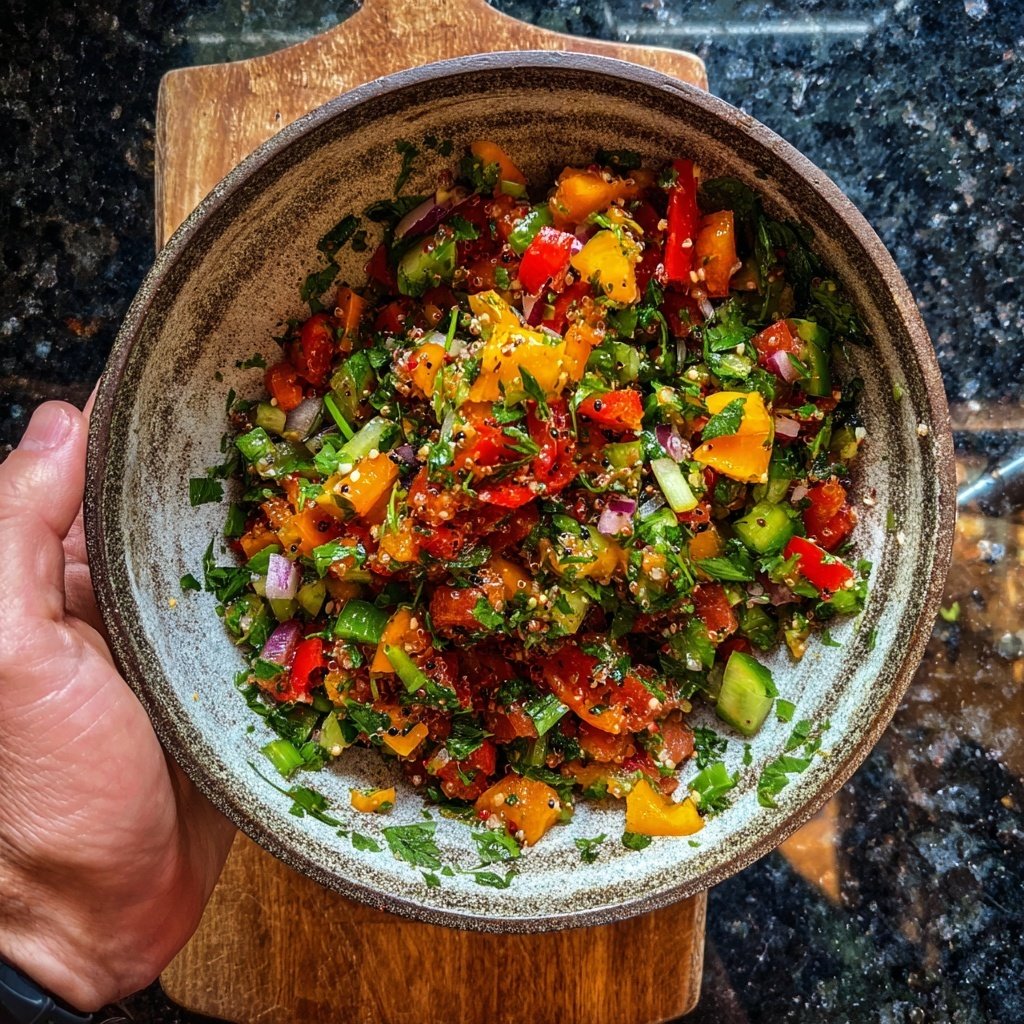 Bunter Quinoasalat Zum Grillen Mit Paprika