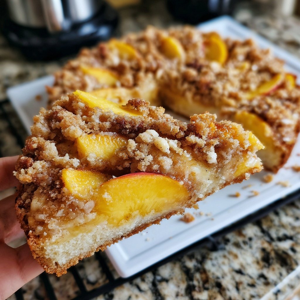 Streuselkuchen Mit Pfirsich