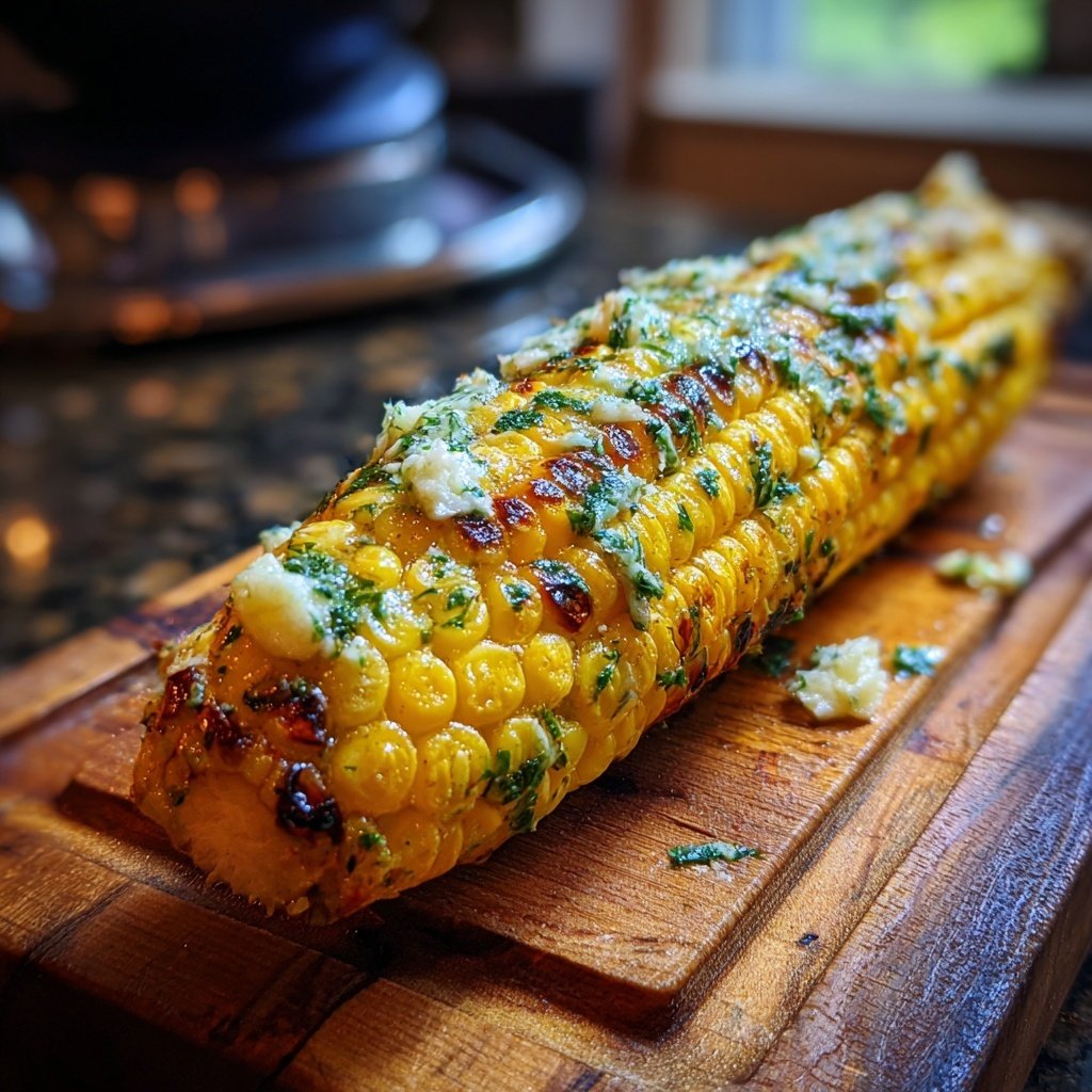 Gegrillte Maiskolben Mit Kräuterbutter