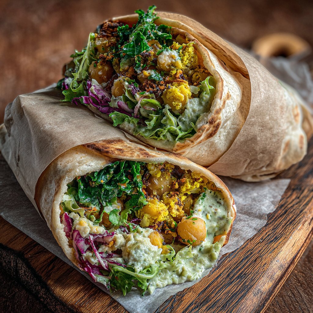 Wraps mit Kichererbsen