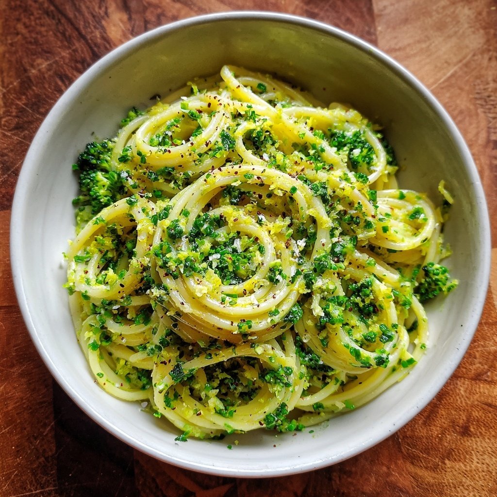 Brokkoli Pasta Mit Knoblauch Zitronen Sauce