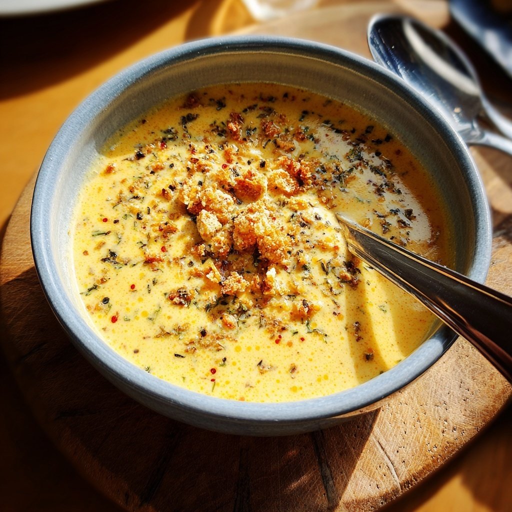 Cremige Blumenkohlsuppe mit Curry